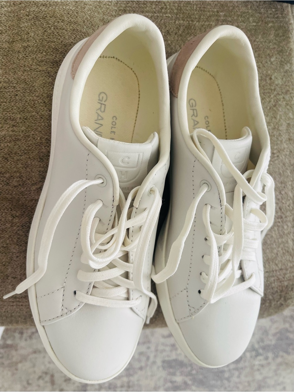 GrandPro Tennis Cole Haan White Leather Sneakers